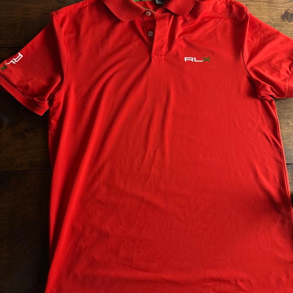 RLX Ralph Lauren orange golf Shirt